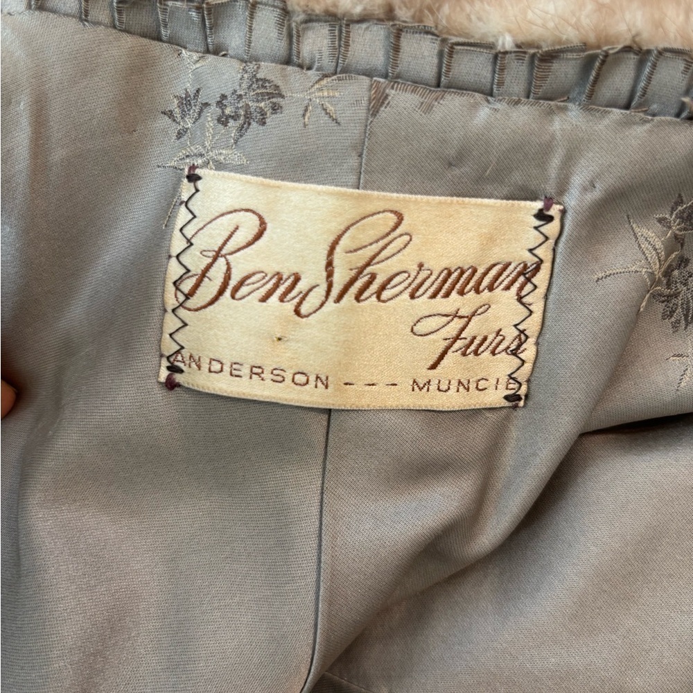 Ben Sherman Mutation Mink Stole In Natural Brown Vintage 60s - Picture 10 of 12